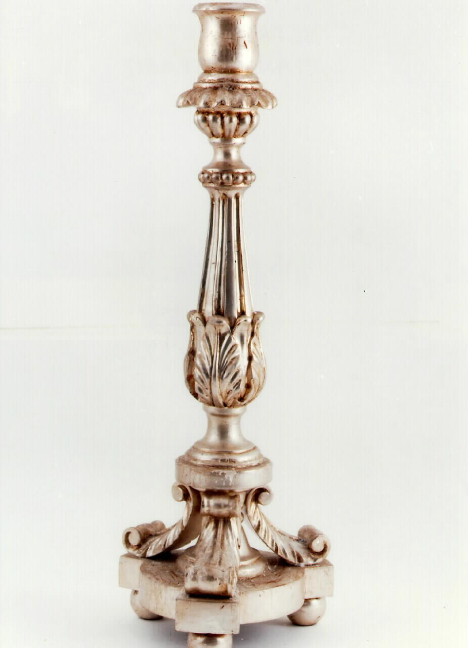 candeliere d'altare, serie - produzione siciliana (Prima metà sec. XIX)