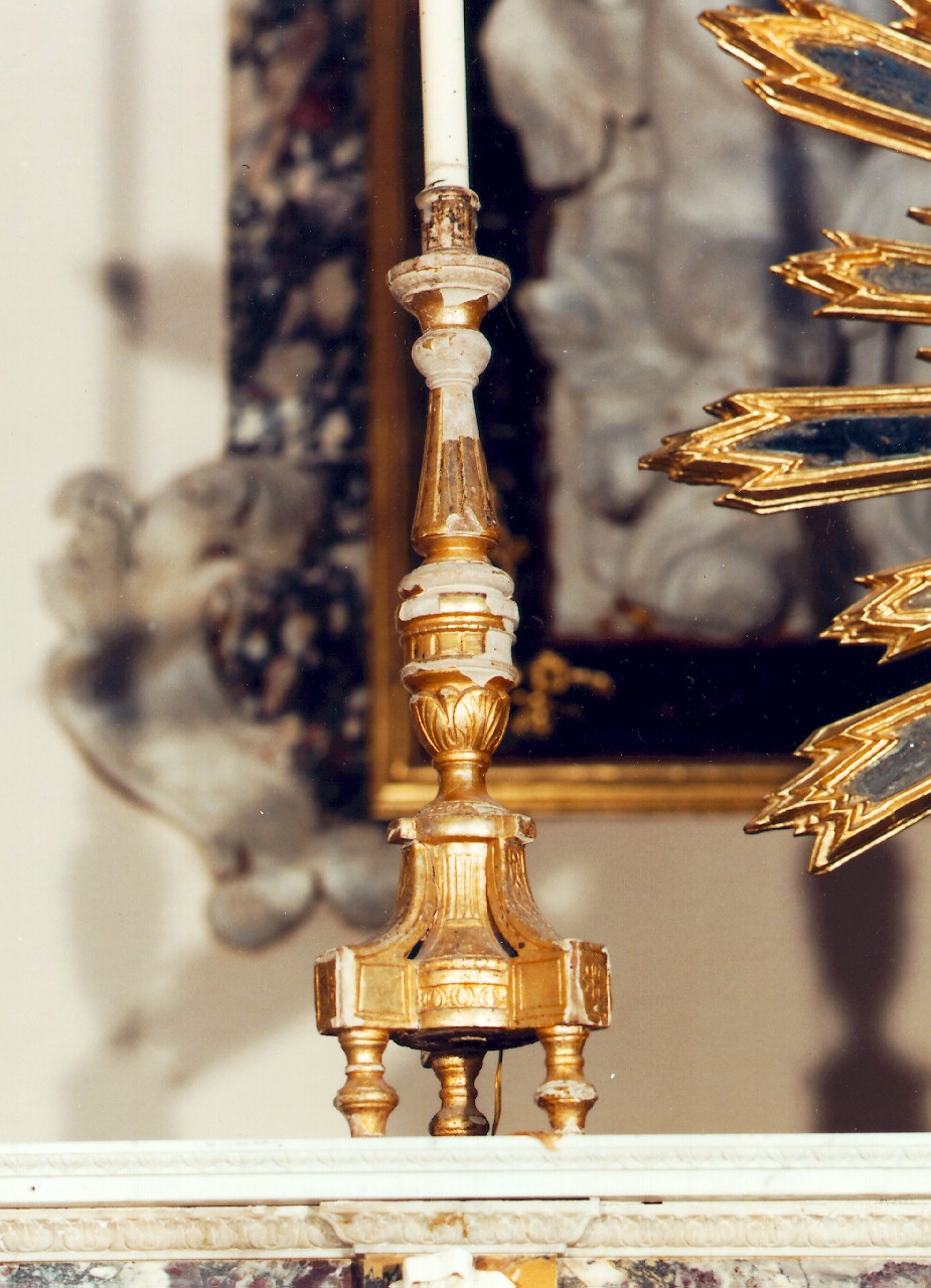 candelabro d'altare, serie - produzione siciliana (Prima metà sec. XIX)