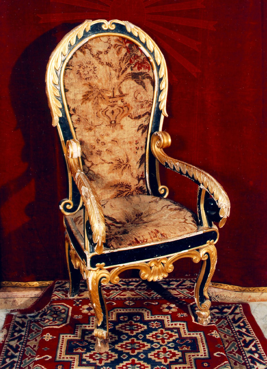 sedia del celebrante - produzione siciliana (Prima metà sec. XIX)