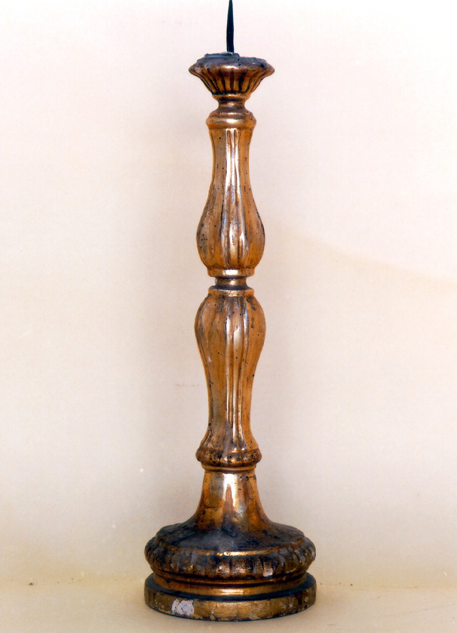 candeliere d'altare, serie - produzione siciliana (Seconda metà sec. XIX)