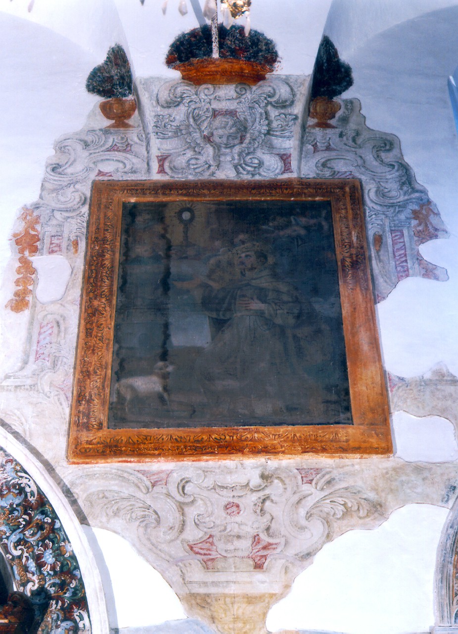 San Pasquale Baylon ha la visione dell'Eucaristia (dipinto) - ambito siciliano (Prima metà sec. XVIII)