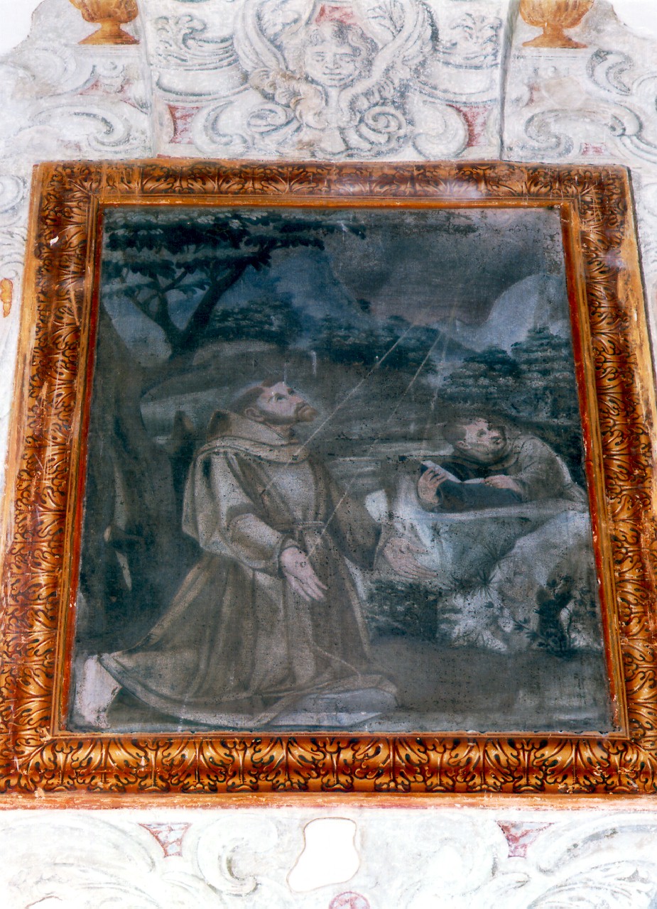 San Francesco d'Assisi riceve le stimmate (dipinto) - ambito siciliano (Prima metà sec. XVIII)