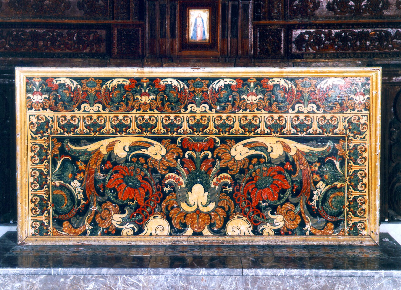 paliotto - a pannello piano - produzione siciliana (Seconda metà sec. XVIII)