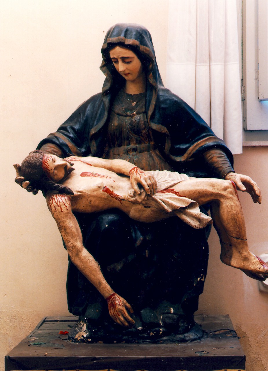 Cristo in pieta' (gruppo scultoreo) - ambito siciliano (Seconda metà sec. XIX)