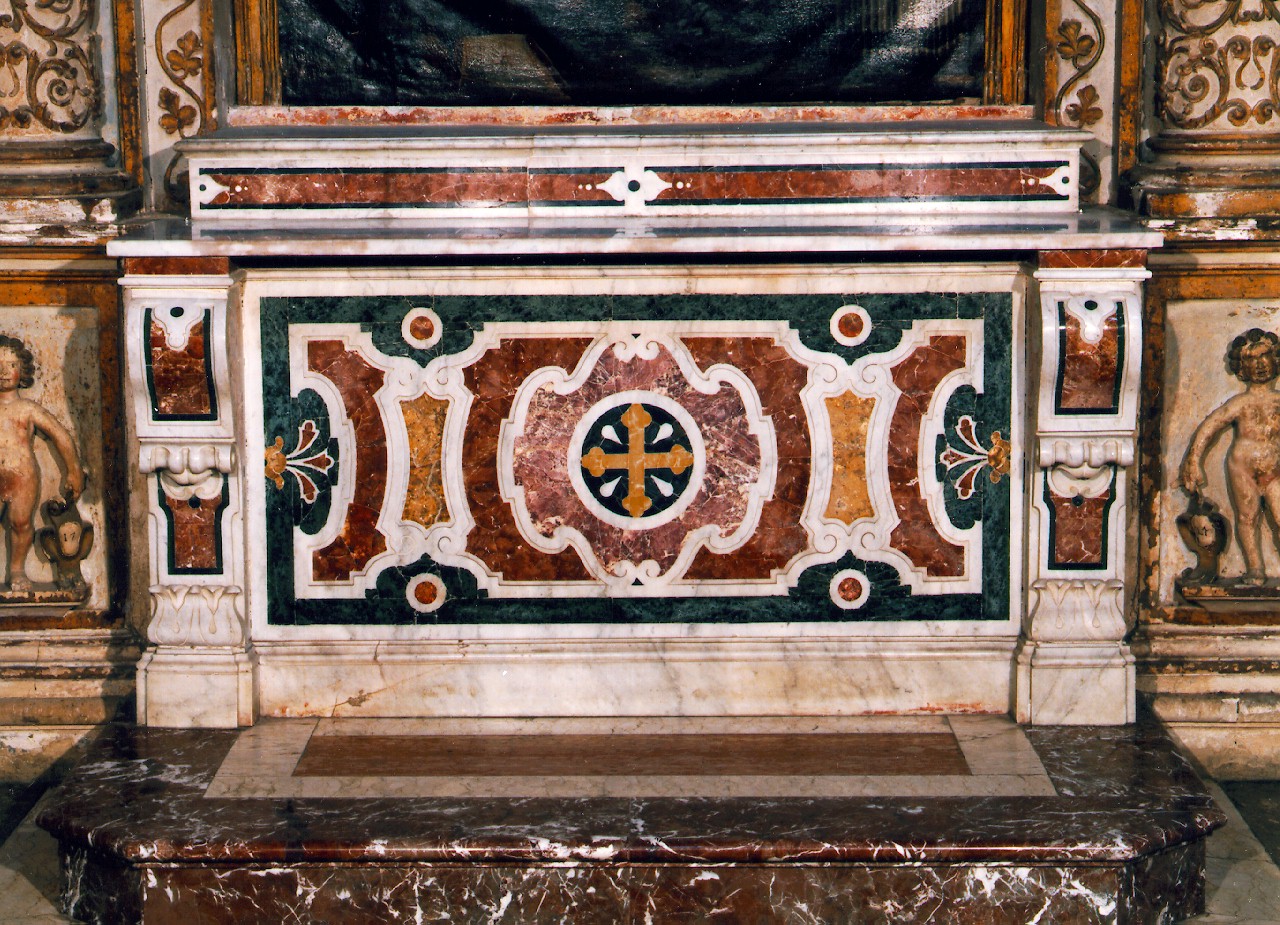 altare - a blocco, serie - ambito siciliano (Prima metà sec. XVIII)