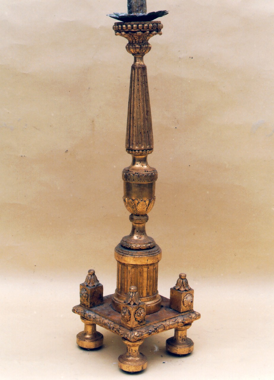 candelabro d'altare, serie - produzione siciliana (Prima metà sec. XIX)