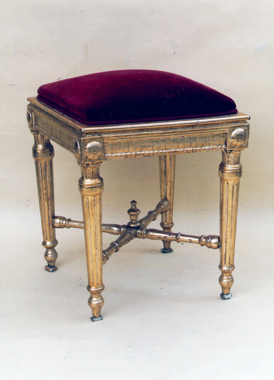 sgabello, serie - produzione siciliana (Prima metà sec. XIX)