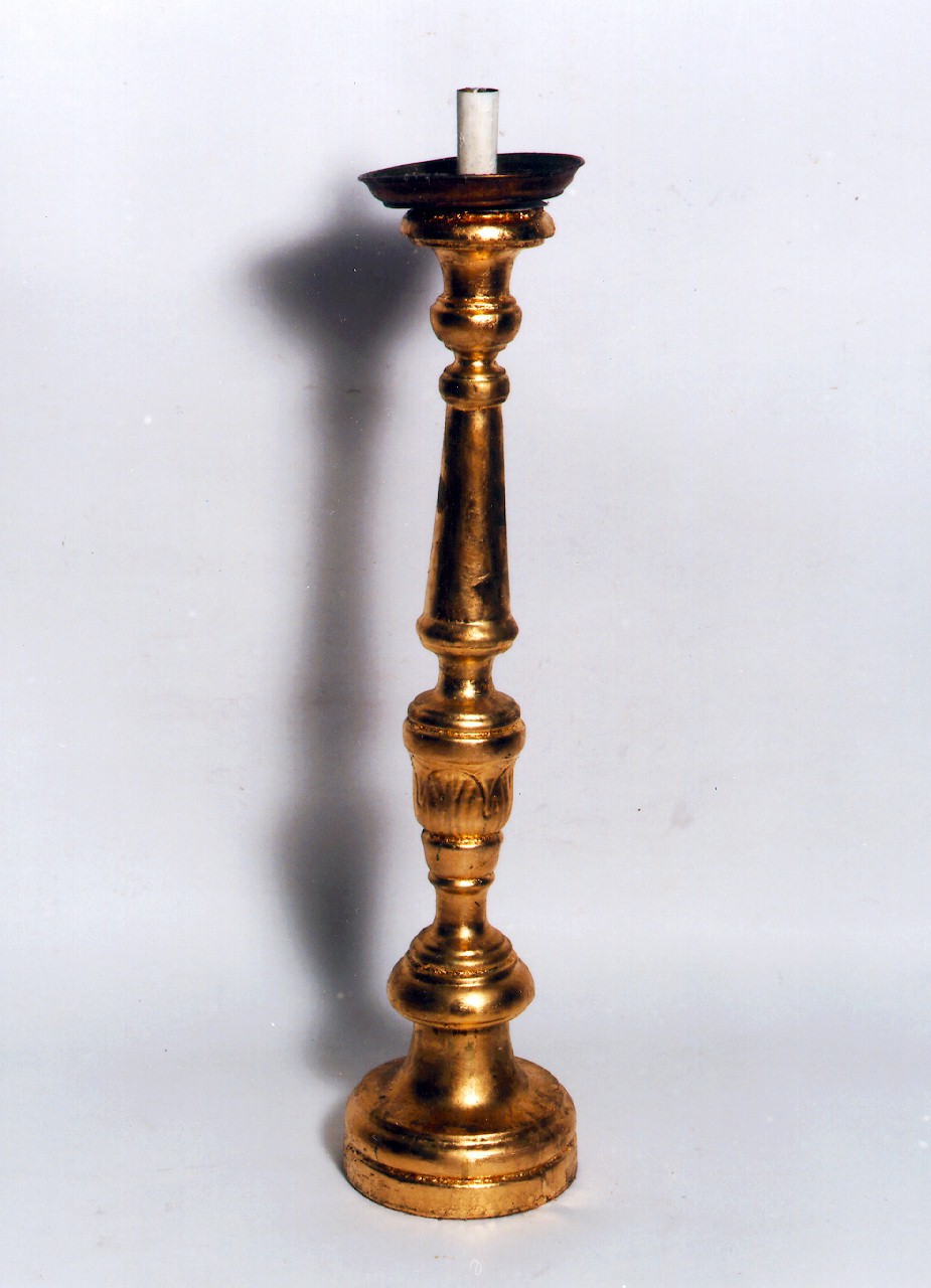 candelabro d'altare, serie - produzione siciliana (Seconda metà sec. XIX)