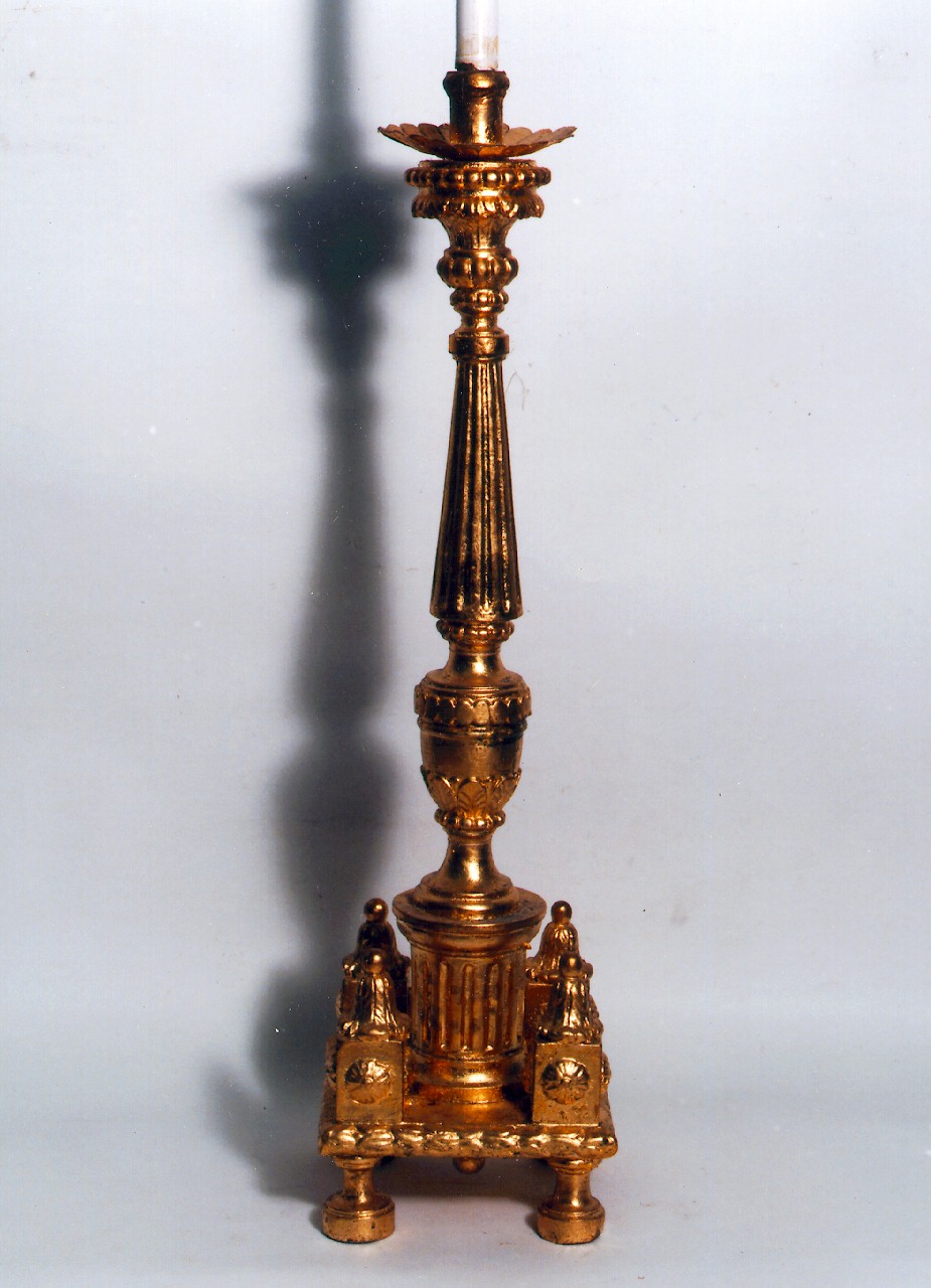 candelabro d'altare, serie - produzione siciliana (Prima metà sec. XIX)