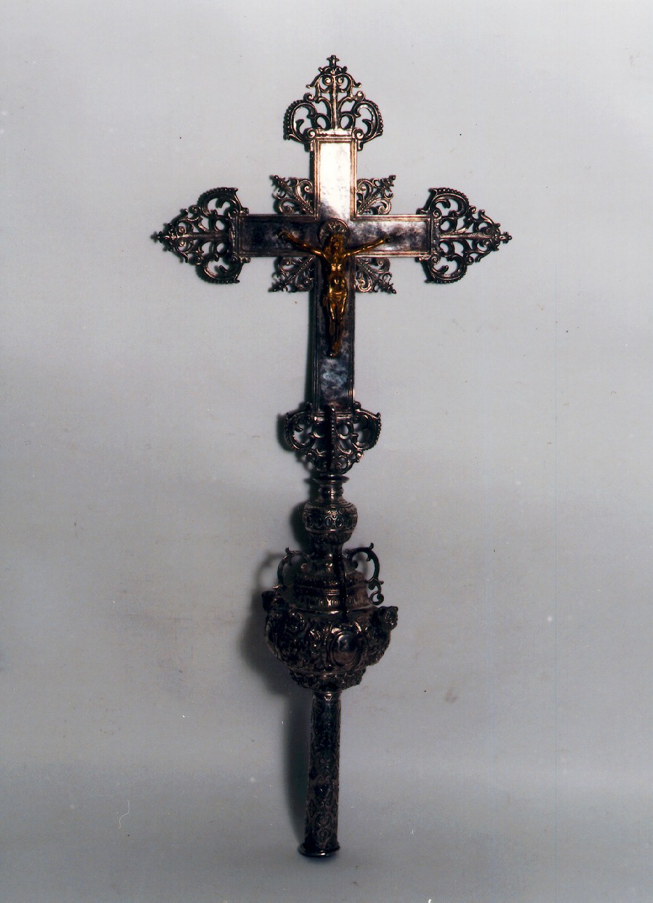 CROCE PROCESSIONALE - bottega siciliana (Prima metà sec. XIX)