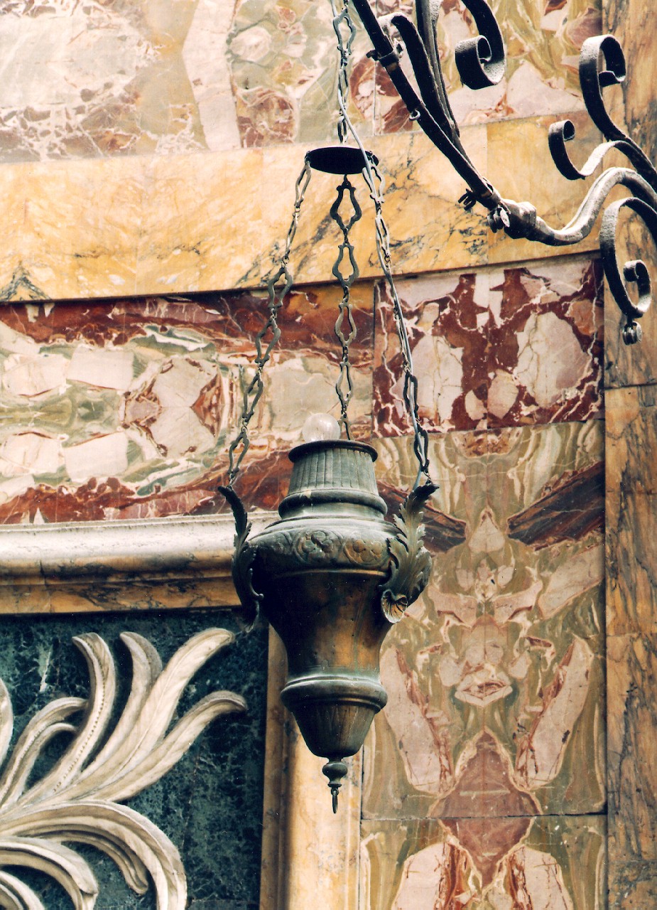 lampada pensile, serie - bottega siciliana (Seconda metà sec. XIX)