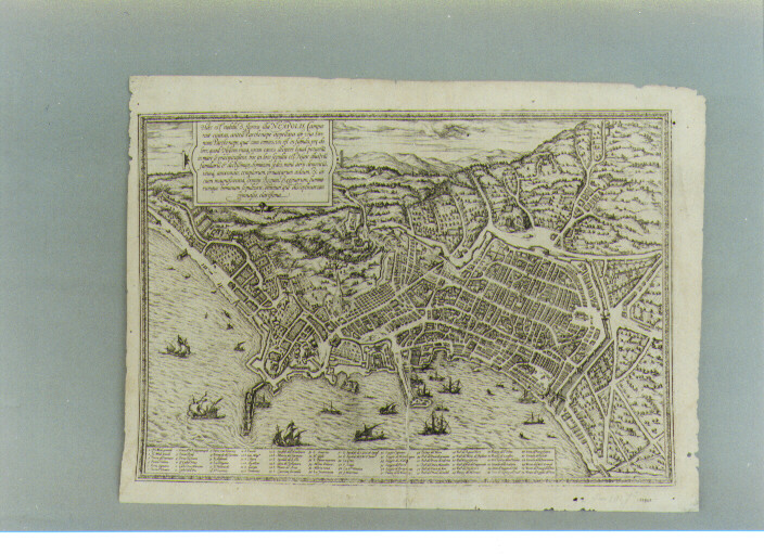 pianta della città di Napoli (stampa) di Hogenberg Franz (sec. XVI)