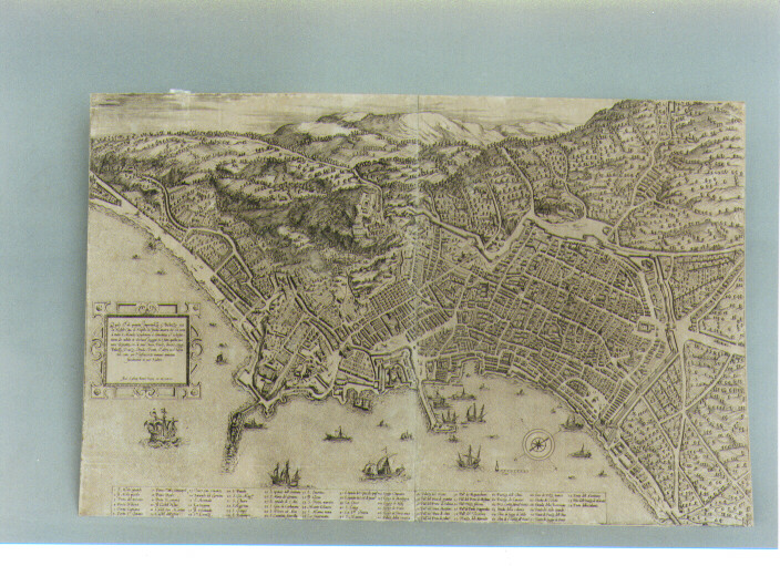 pianta della città di Napoli (stampa) di Lafréry Antoine (sec. XVI)