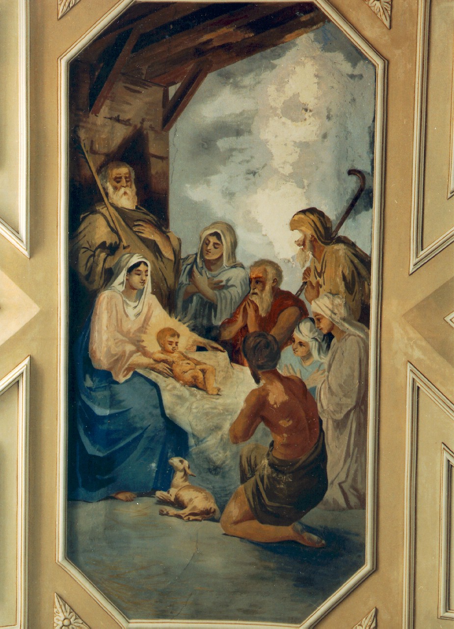 nativita' di Gesu' (dipinto murale) - ambito siciliano (Prima metà sec. XIX)