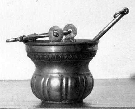 secchiello per l'acqua benedetta - ambito italiano (secc. XIX/ XX)