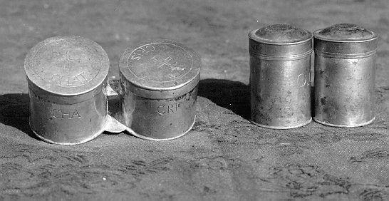 vasetti per oli santi - ambito italiano (secc. XVIII/ XIX)