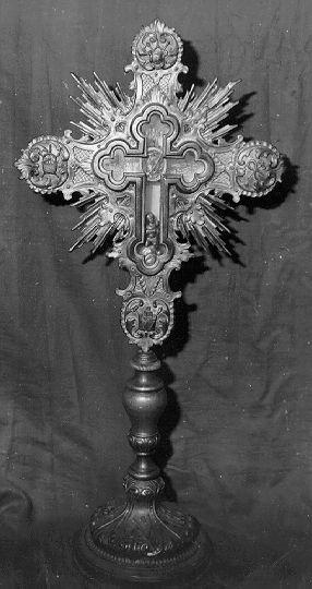 reliquiario - a croce - bottega italiana (sec. XIX)