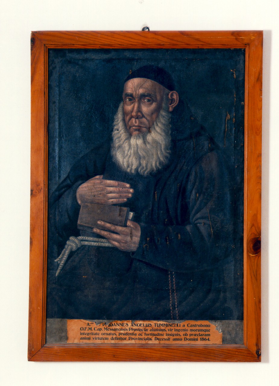 ritratto di frate Giovanni Angelo Tumminello da Castelbuono (dipinto) - ambito cappuccino (sec. XIX)