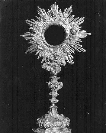 ostensorio - a raggiera - bottega genovese (sec. XVIII)