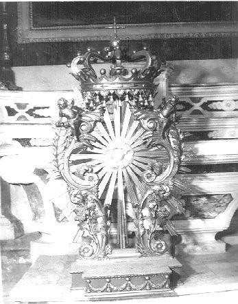 tronetto per esposizione eucaristica - ambito toscano (fine sec. XIX)