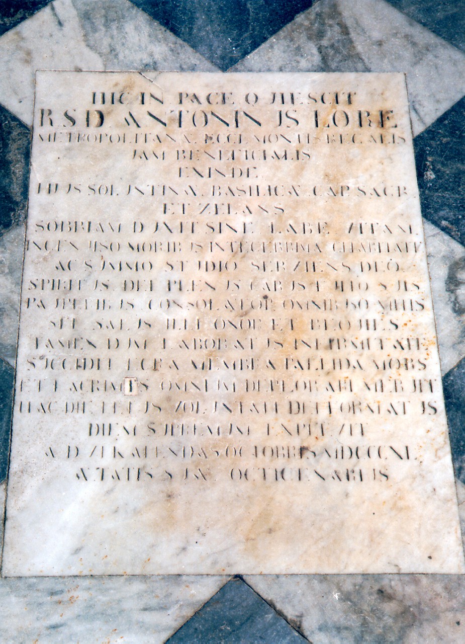 lapide - sepolcrale - ambito siciliano (sec. XIX)