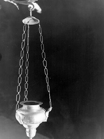 lampada pensile - bottega italiana (sec. XVII)