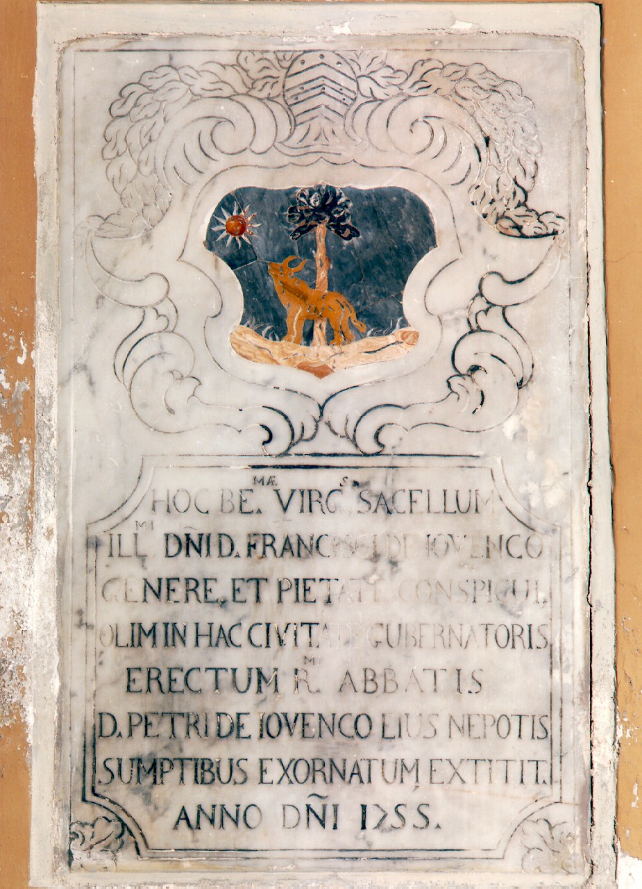 lapide - documentaria - ambito siciliano (sec. XVIII)