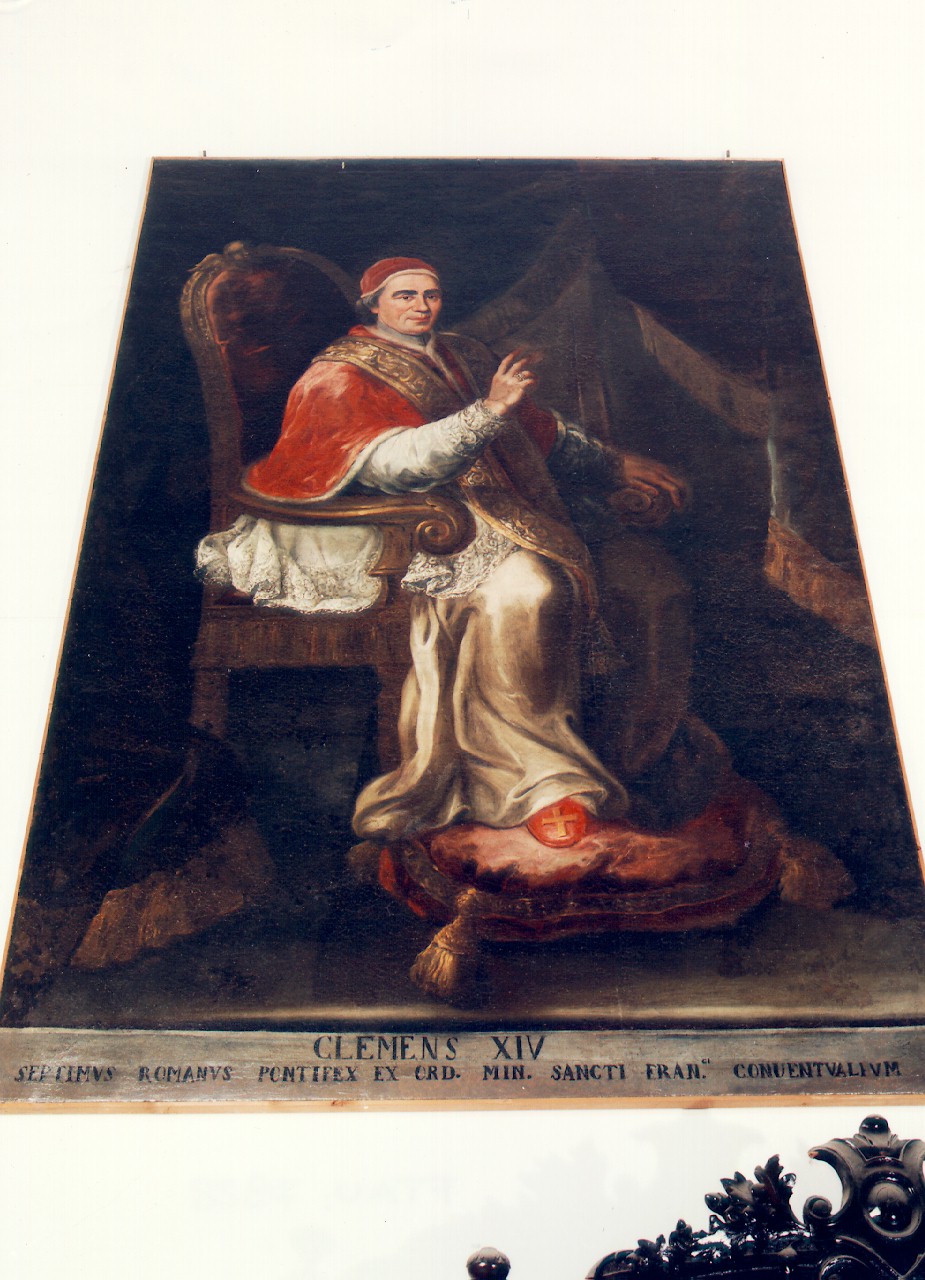 ritratto del papa Clemente XIV (dipinto) - ambito siciliano (Fine/inizio secc. XVIII/ XIX)