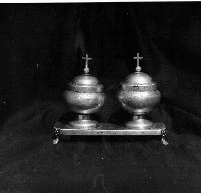 vasetti per oli santi - bottega italiana (sec. XVIII)