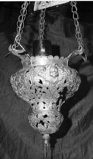 lampada pensile - bottega italiana (sec. XVII)