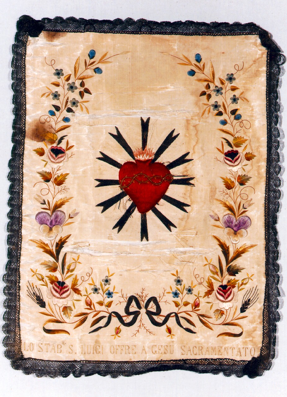 conopeo di tabernacolo - a cortina - manifattura siciliana (Fine/inizio secc. XIX/ XX)