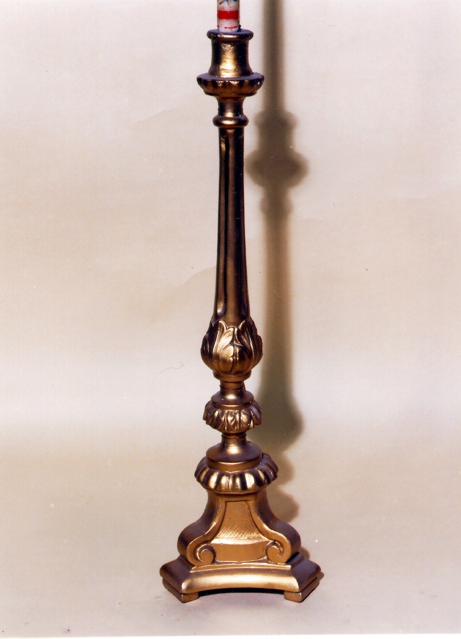 candelabro d'altare - produzione siciliana (Seconda metà sec. XIX)