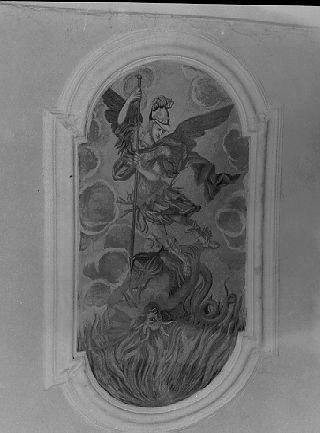 San Michele Arcangelo combatte Satana (dipinto) - ambito italiano (sec. XVIII)