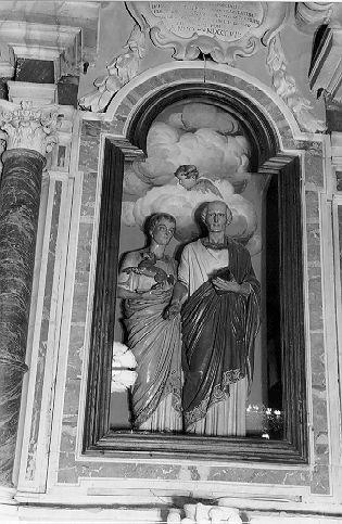 SANT' IPPOLITO E SAN CASSIANO (statua, serie) - bottega italiana (inizio sec. XX)