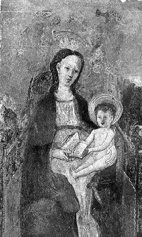 MADONNA CON BAMBINO (dipinto) - ambito italiano (sec. XV)
