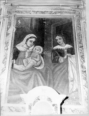 MADONNA CON BAMBINO E SANT'ANNA (dipinto) - ambito italiano (sec. XVII)