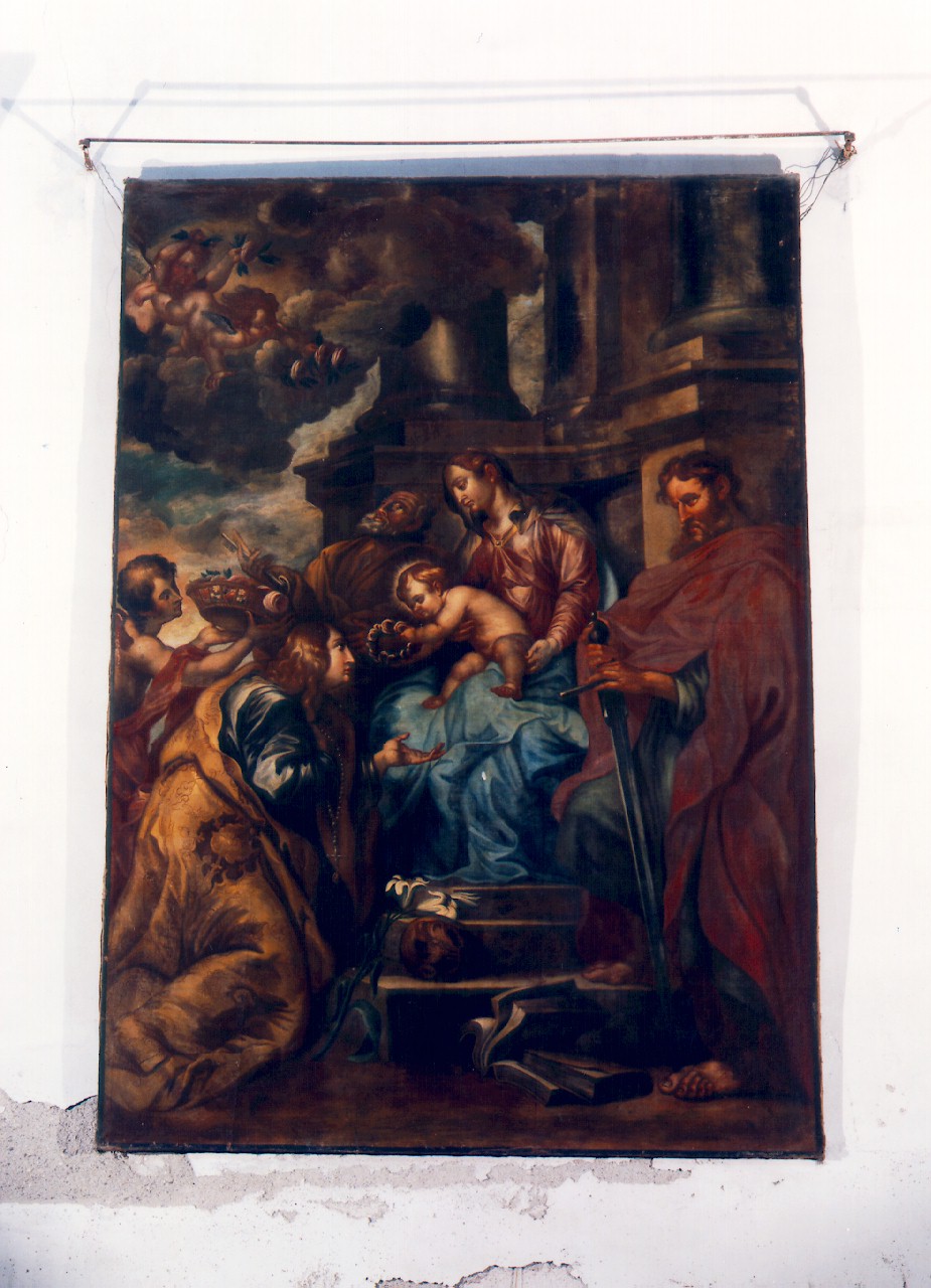 matrimonio mistico di Santa Caterina da Siena (dipinto) - ambito siciliano (terzo quarto sec. XIX)