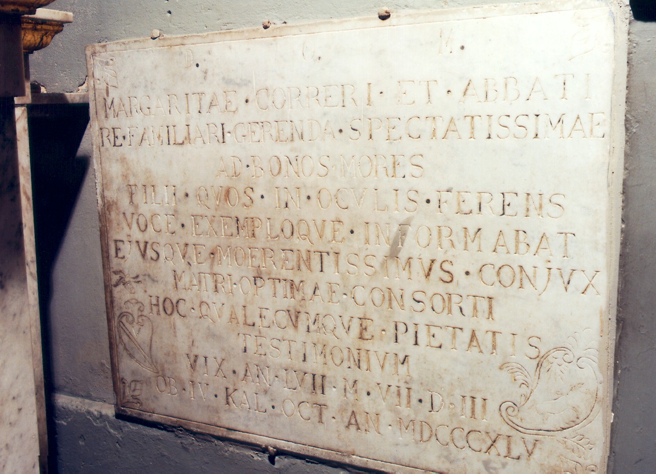 lapide - sepolcrale - ambito siciliano (sec. XIX)