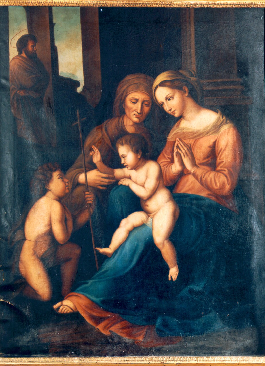 sacra famiglia con San Giovannino e Sant' Elisabetta (dipinto) - ambito siciliano (Prima metà sec. XIX)