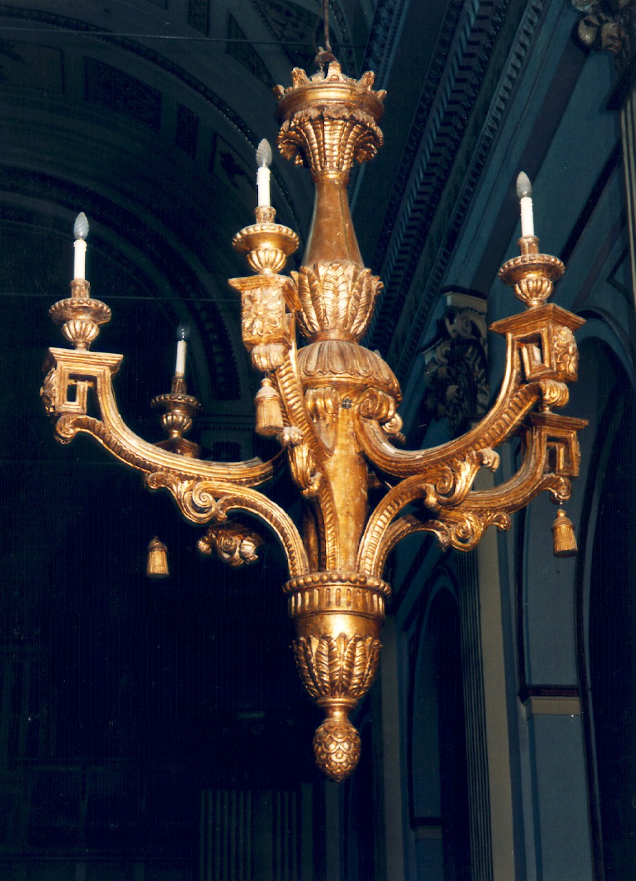 lampadario, serie - produzione siciliana (primo quarto sec. XIX)