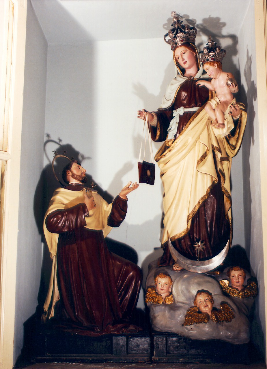 Madonna del Carmelo (gruppo scultoreo) - ambito siciliano (Seconda metà sec. XIX)