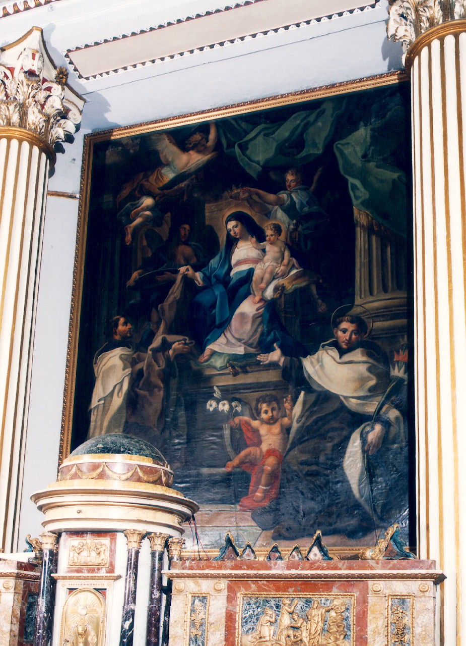 Madonna del Carmelo con San Simone Stock e Sant'Alberto (dipinto) - ambito siciliano (Fine/inizio secc. XVIII/ XIX)