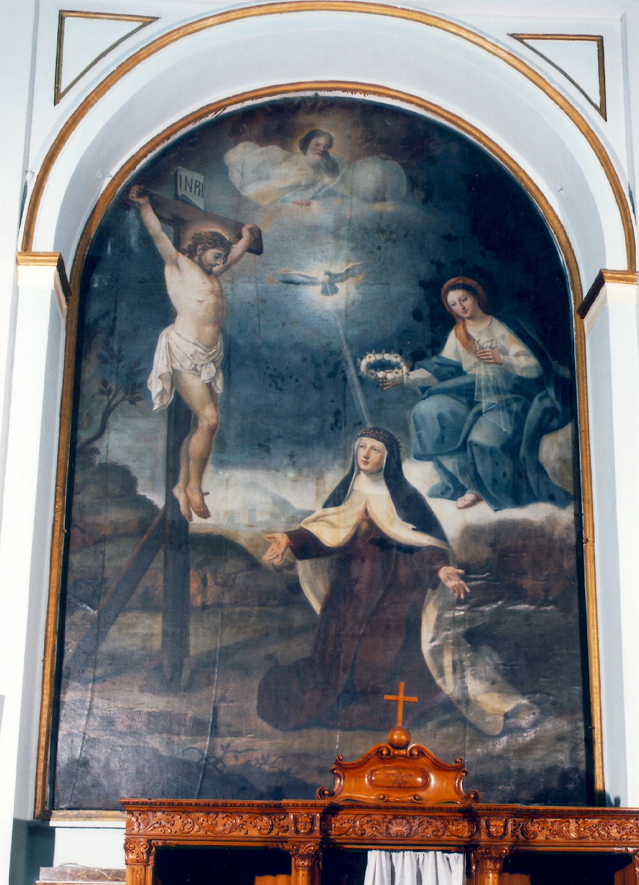 Santa Maria Maddalena dei Pazzi riceve il velo dalla Madonna (dipinto) - ambito siciliano (Fine/inizio secc. XVIII/ XIX)