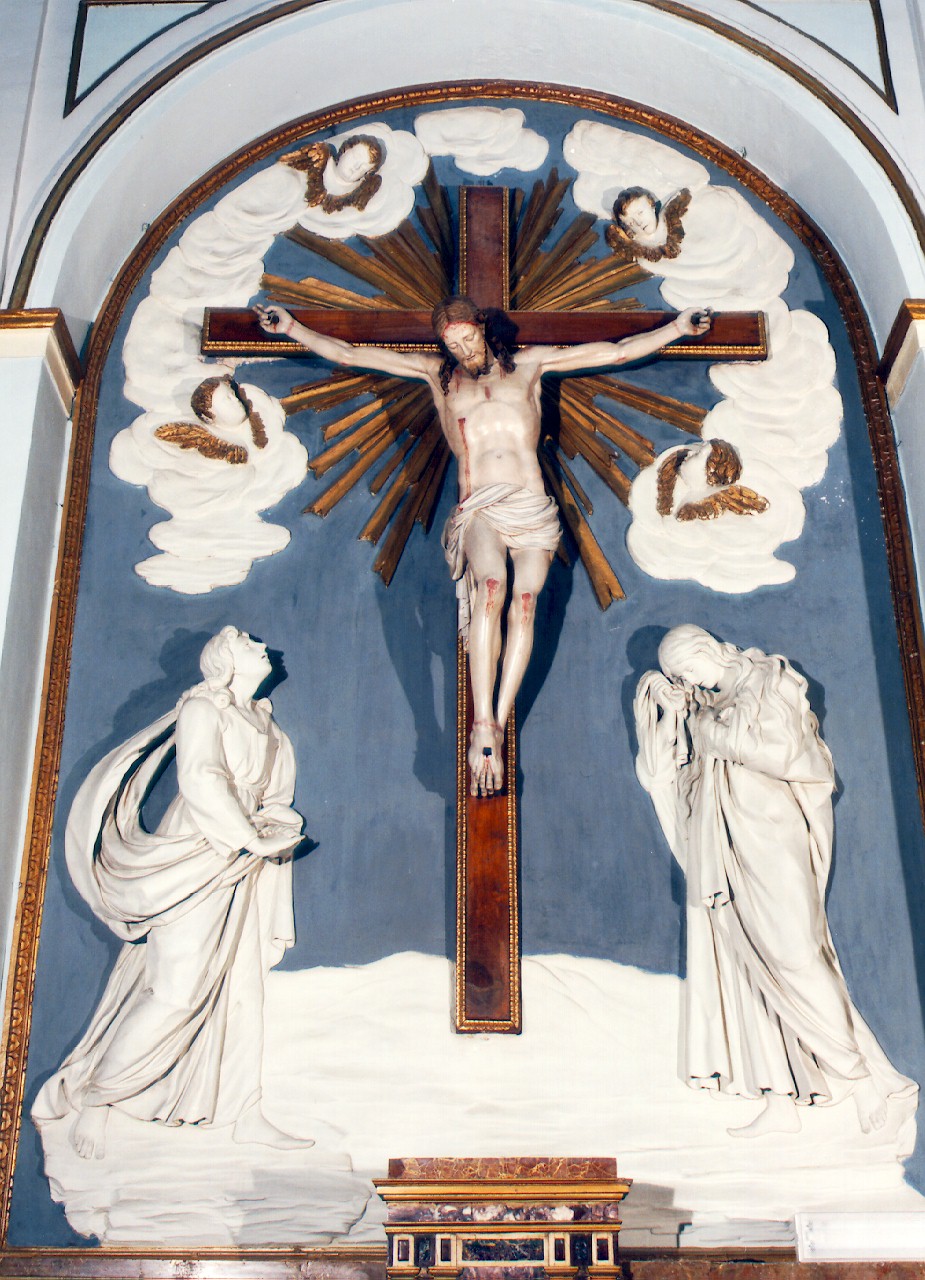 Santa Maria Maddalena e San Giovanni evangelista (decorazione plastica) - ambito siciliano (Prima metà sec. XIX)