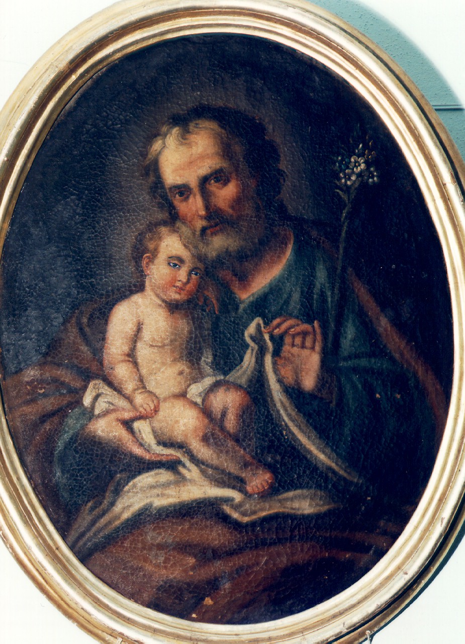 San Giuseppe e Gesu' Bambino (dipinto) - ambito siciliano (Seconda metà sec. XVIII)