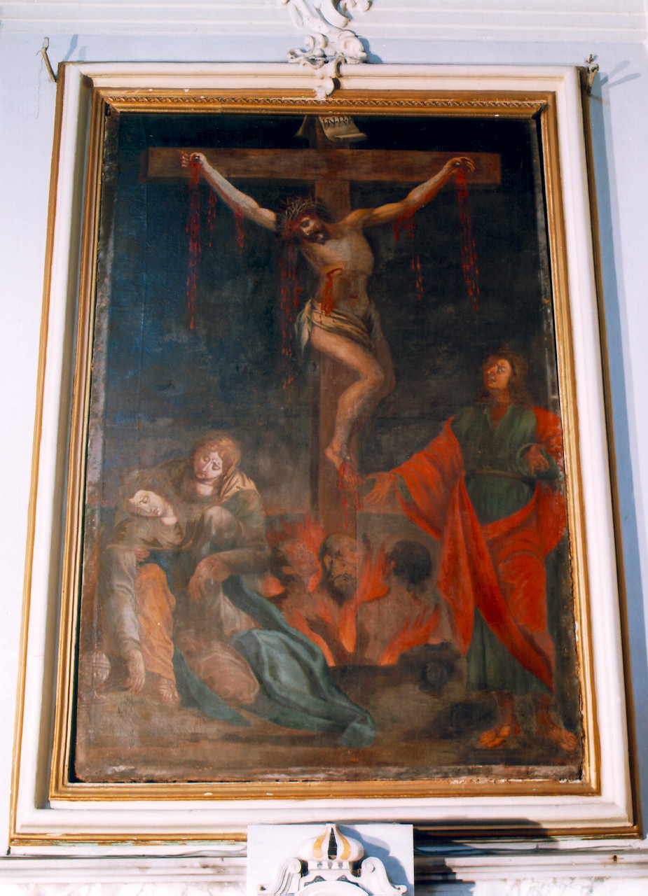 crocifissione di Cristo (dipinto) - ambito siciliano (sec. XVIII)