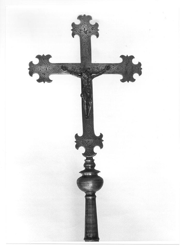 croce processionale - bottega toscana (sec. XIX)