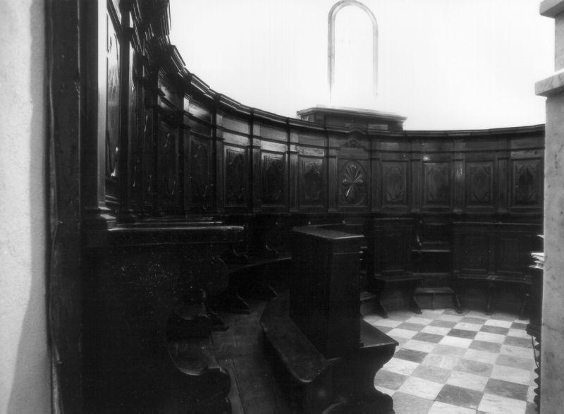 stalli del coro - ambito lunigianese (metà sec. XVIII)