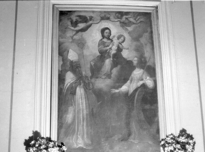 Madonna in gloria tra San Biagio e Caterina D'Alessandria (dipinto) - ambito padano (seconda metà sec. XVII)