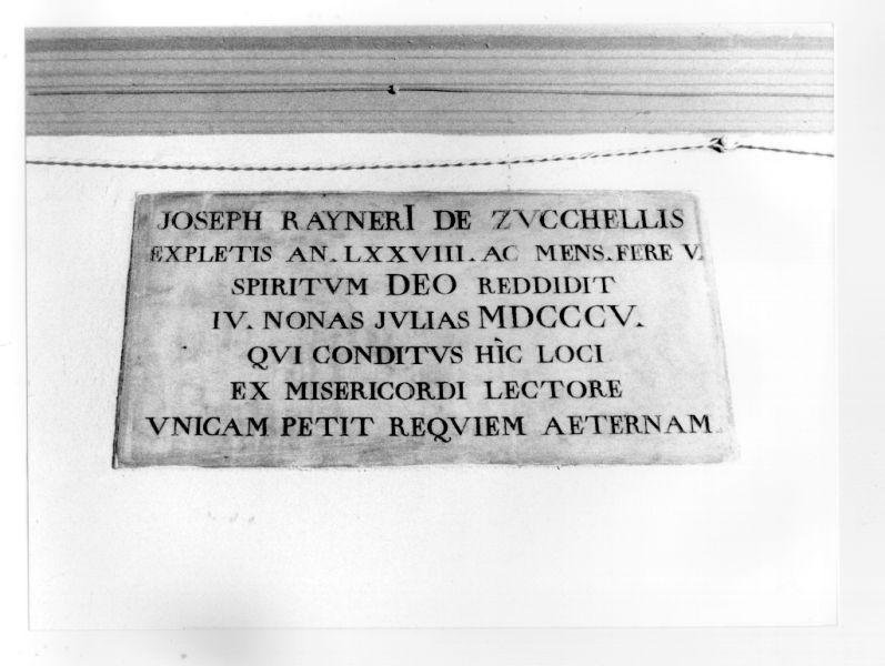 lapide commemorativa - ambito pisano (sec. XIX)